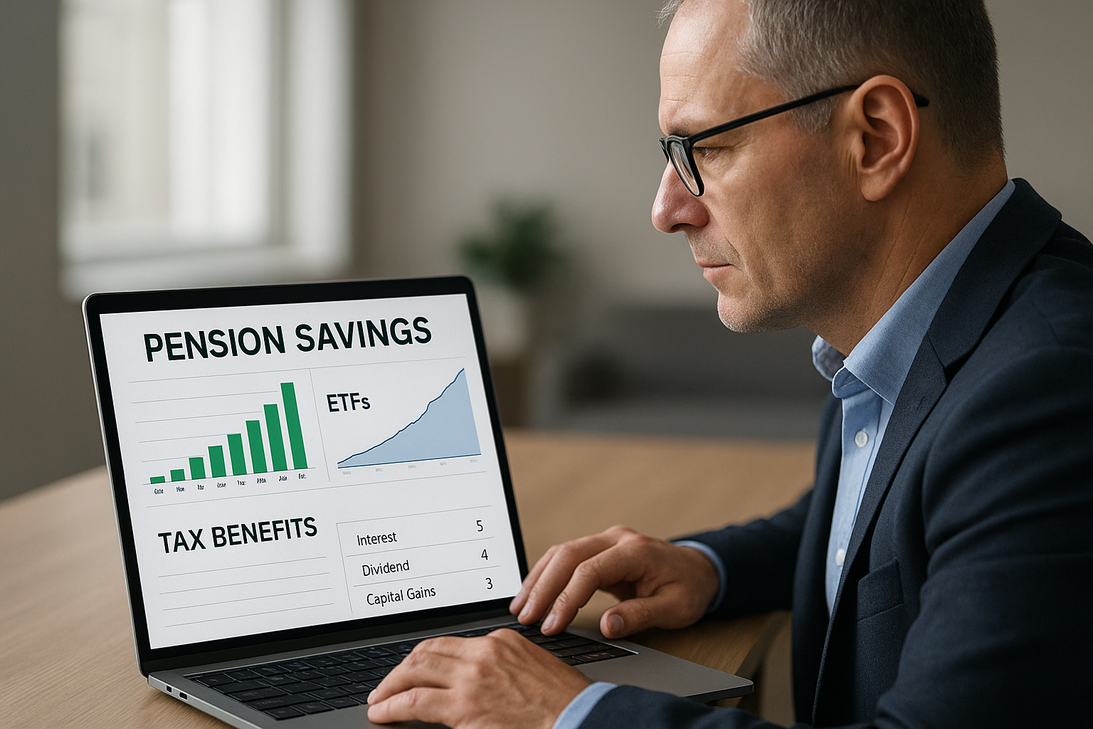 연금저축 ETF와 IRP 활용하여 노후자산을 계획하는 중년 직장인