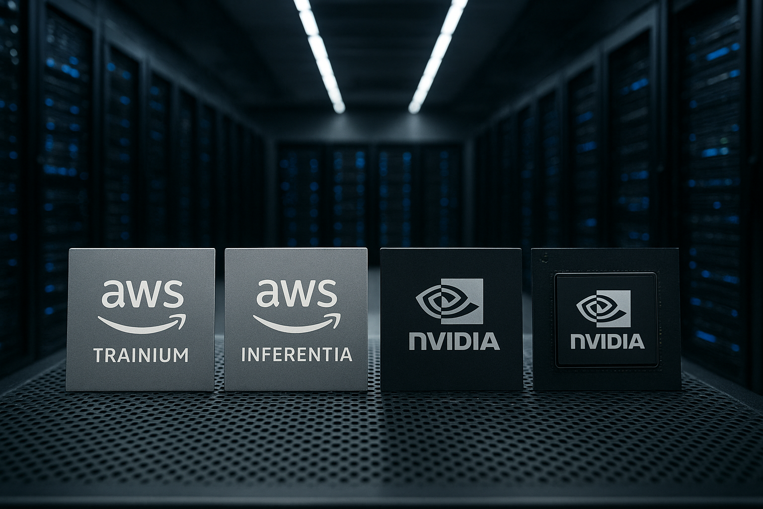 AWS의 자체 실리콘과 엔비디아 GPU를 결합한 AI 인프라 투자 전략 이미지