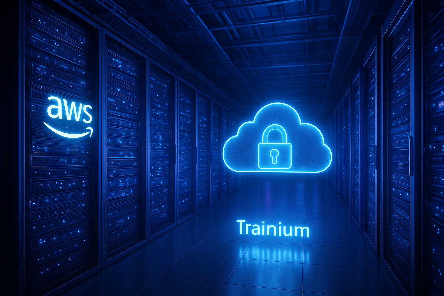 아마존과 앤트로픽의 AI 인프라 투자와 클라우드 락인 구조를 나타낸 데이터센터 이미지