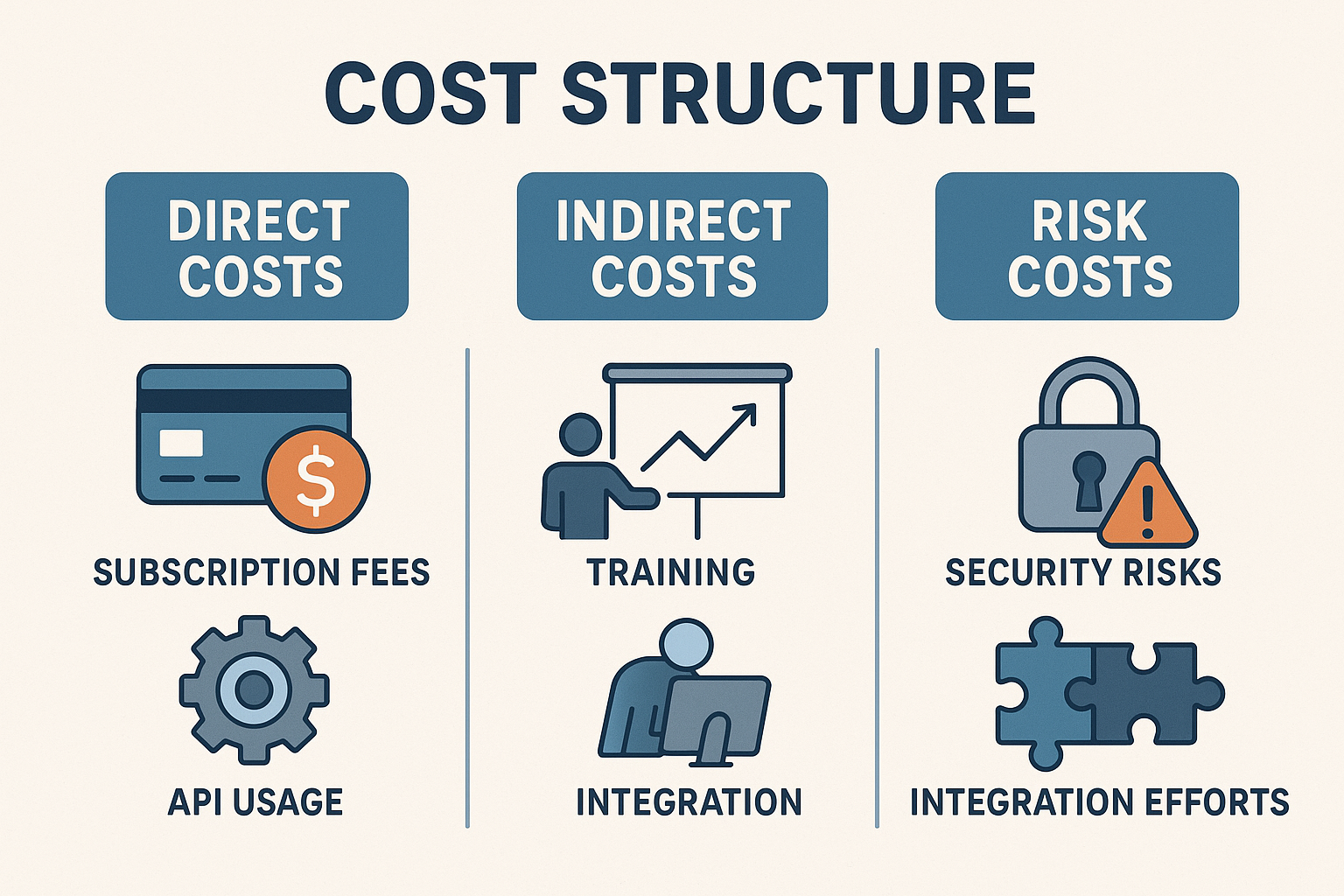 클로드 기업 도입 비용 구조를 나타내는 인포그래픽 이미지