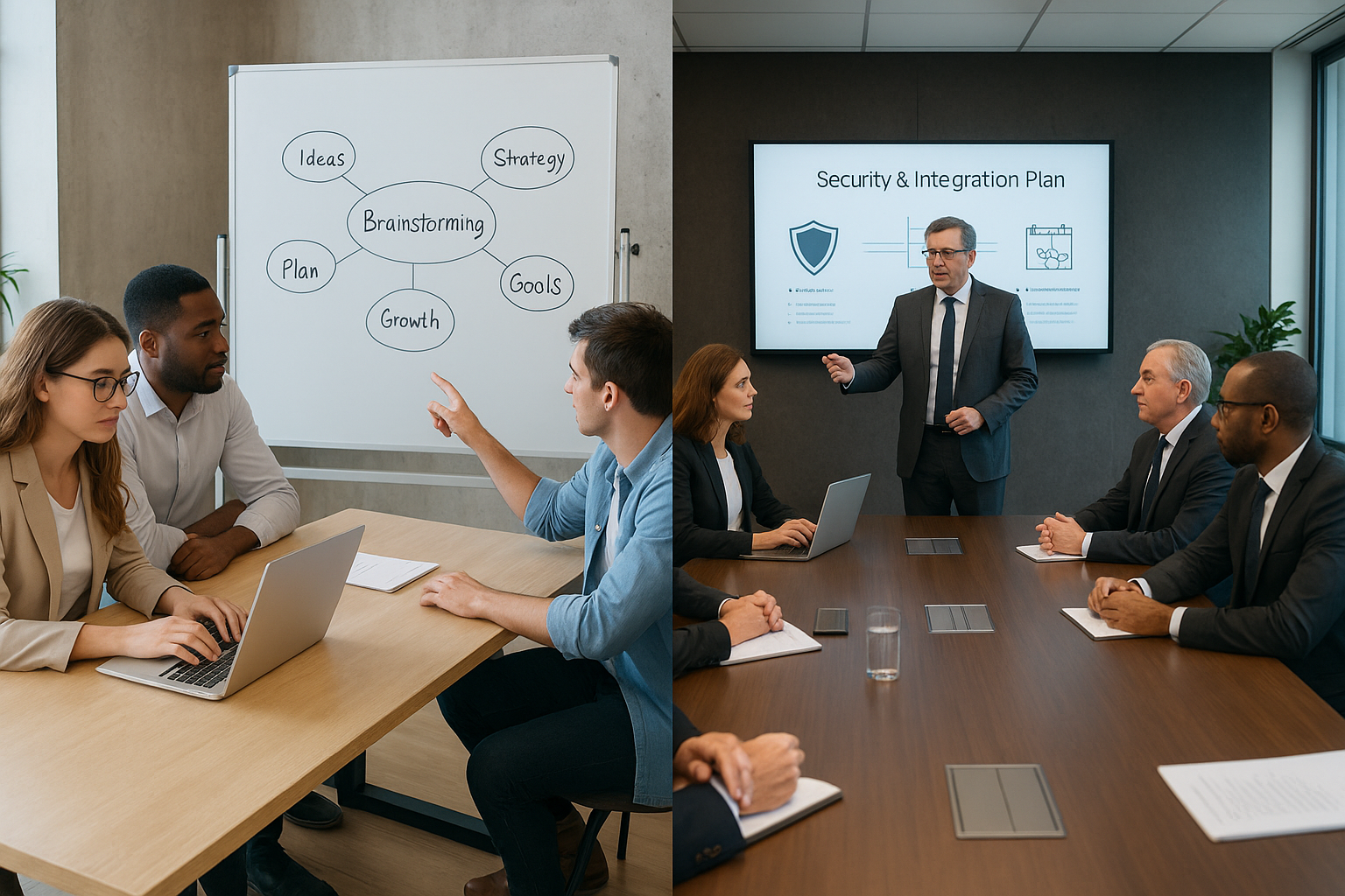 작은 팀과 대기업의 클로드 팀과 엔터프라이즈 플랜 비교 모습