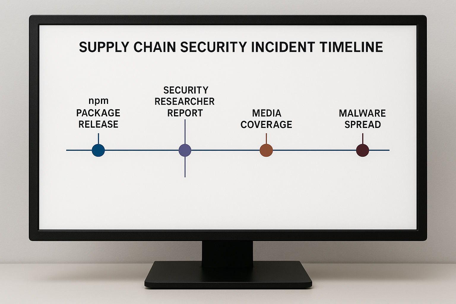 공급망 보안 사고의 타임라인 시각화