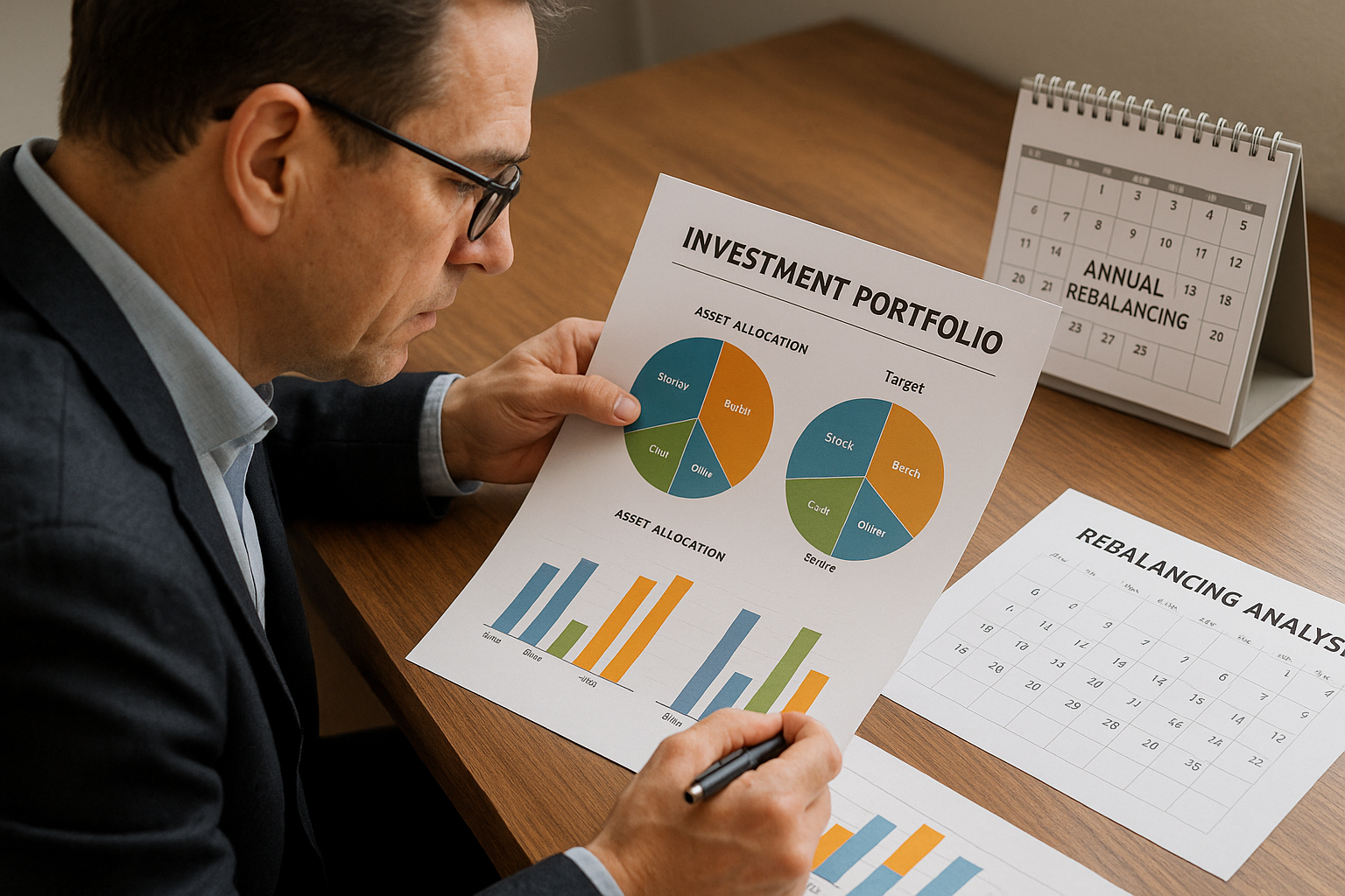 ETF 리밸런싱 주기와 자산 비중 점검하는 모습