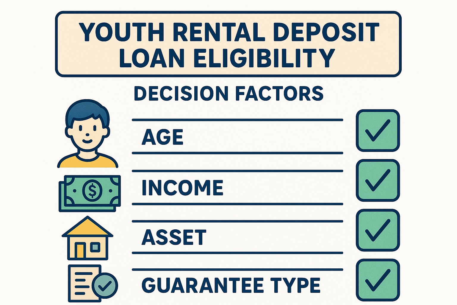청년 전세자금대출 자격 및 상품 선택 체크리스트 인포그래픽