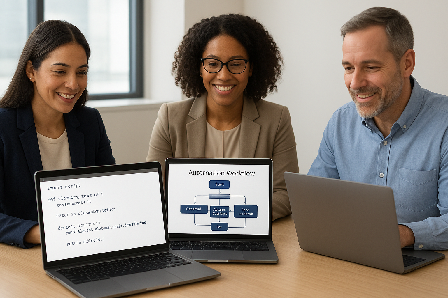 마케터, 인사 담당자, 1인 사업자가 AI 코딩툴로 업무 자동화를 구현하는 현실적인 사례 장면