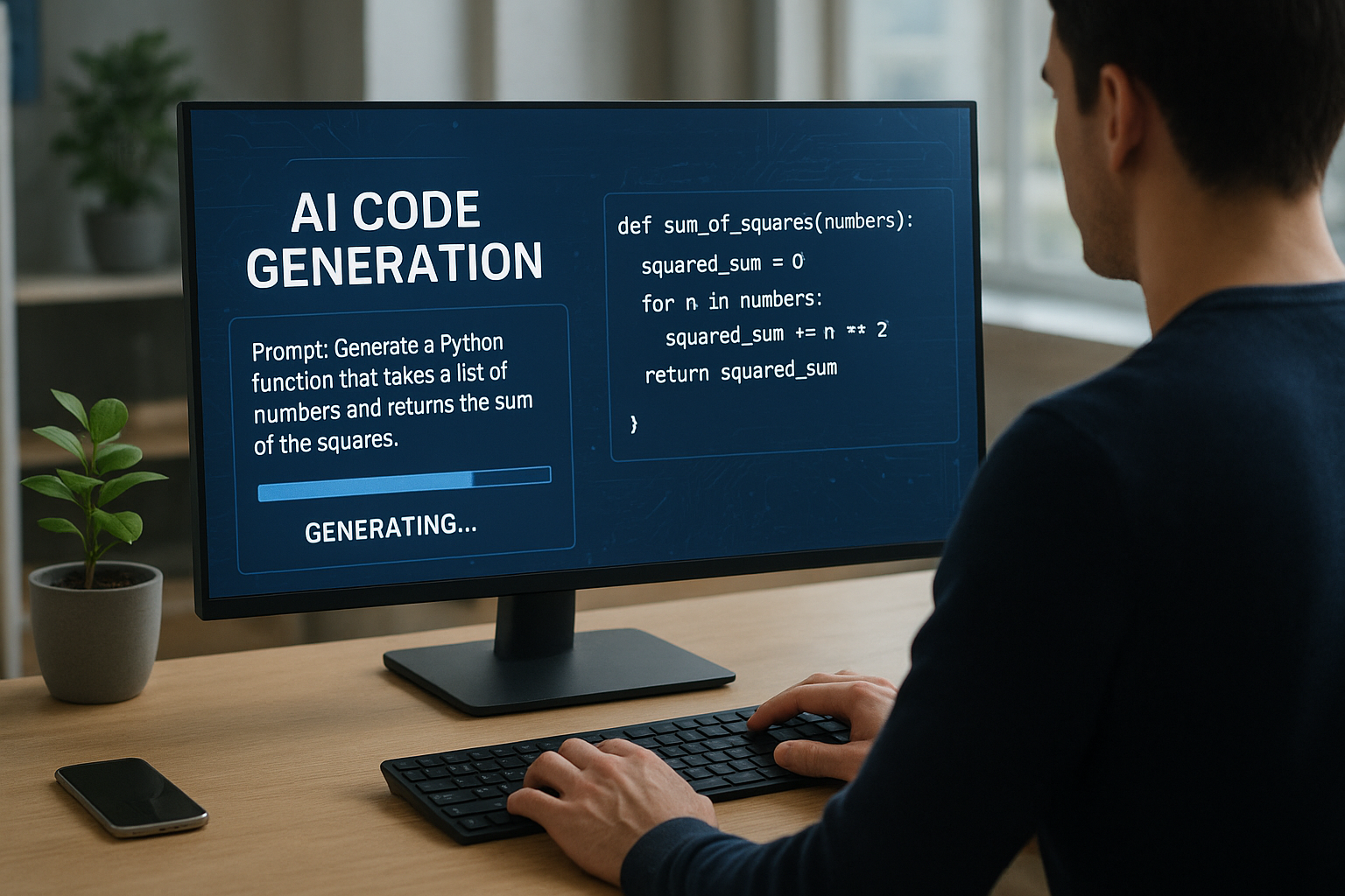 2026년 AI 코딩툴을 활용해 비전공자가 자연어로 코딩을 지시하는 모습