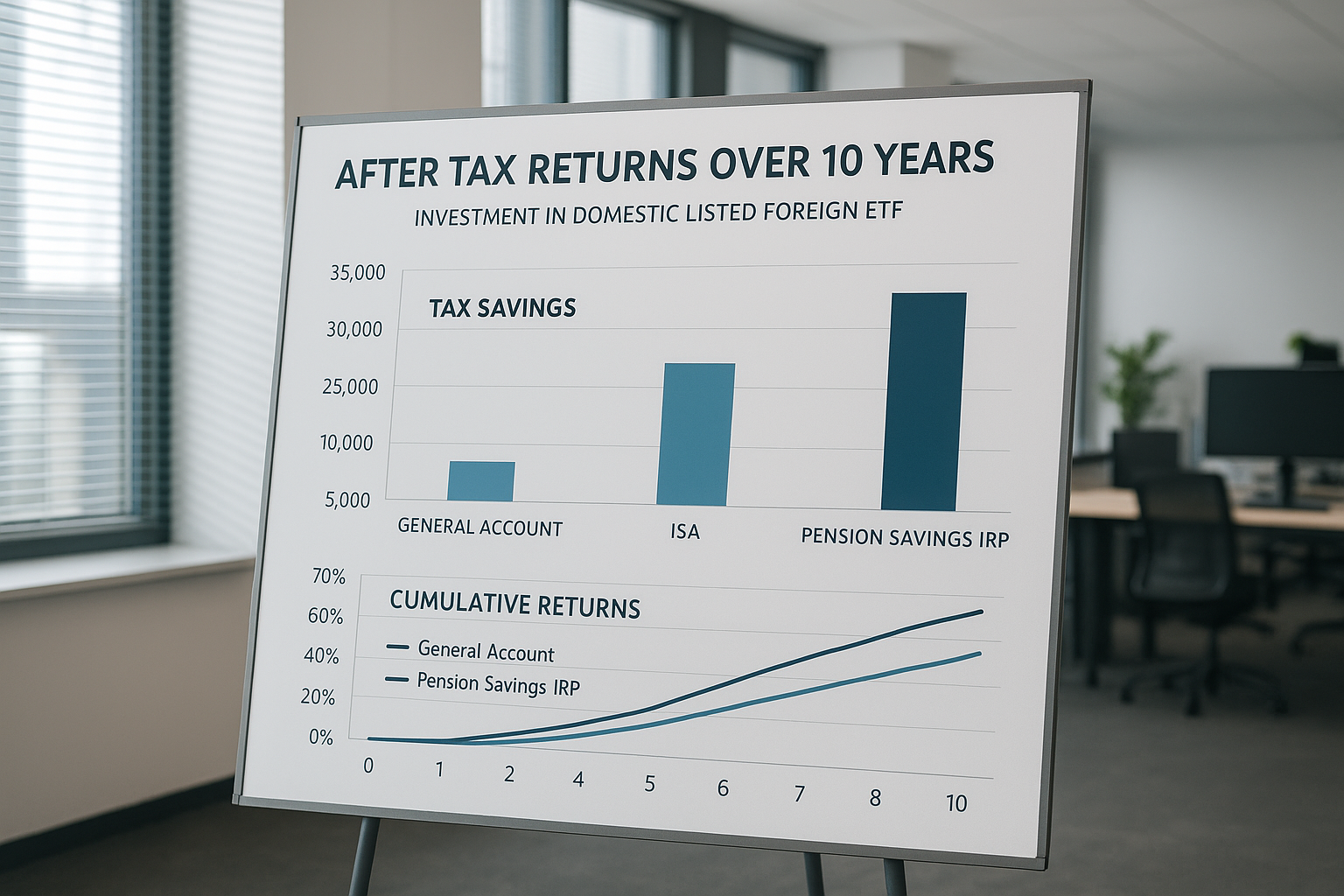 일반계좌, ISA, 연금저축 IRP의 10년간 세후 수익 비교 이미지