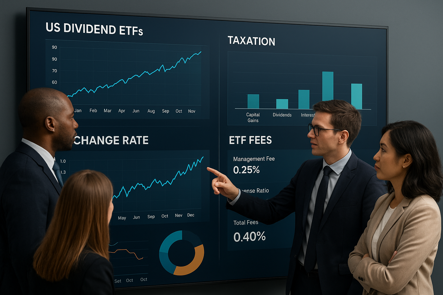 미국 배당 ETF의 세금, 환율, 수수료 구조를 분석하는 투자자들
