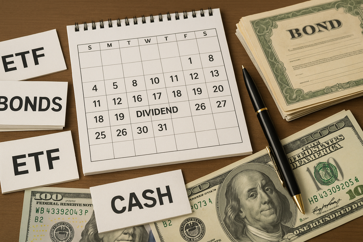 월별 현금 흐름을 위한 다양한 ETF와 채권, 현금이 포함된 분산 포트폴리오