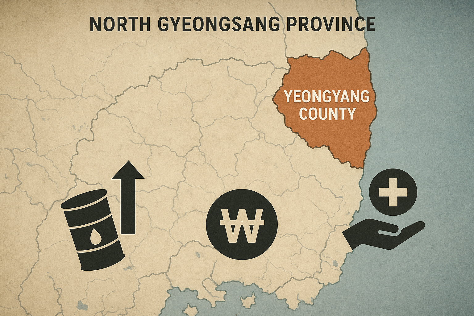 경북 내 영양군 위치와 고유가 피해지원금 관련 시각 자료