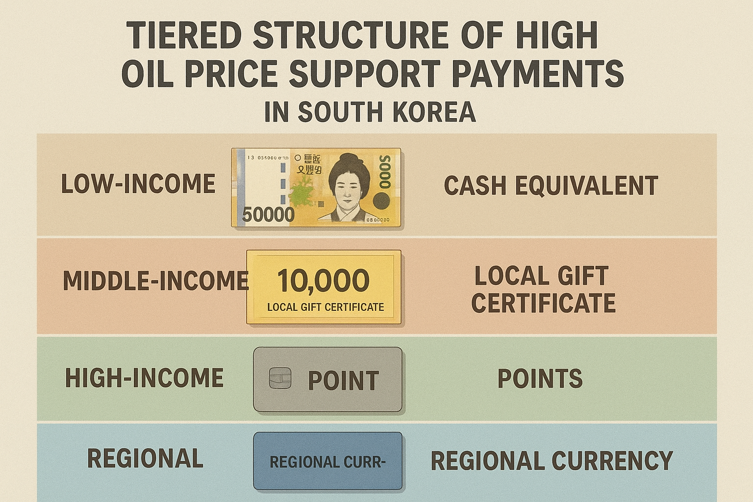 고유가 피해지원금 구조와 지급 수단을 보여주는 인포그래픽