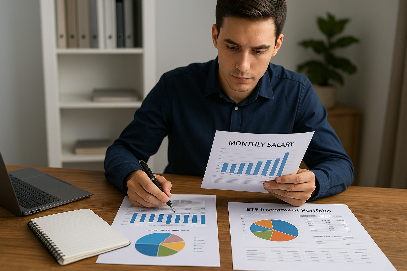 월급러가 다양한 계좌와 투자 포트폴리오를 계획하는 모습