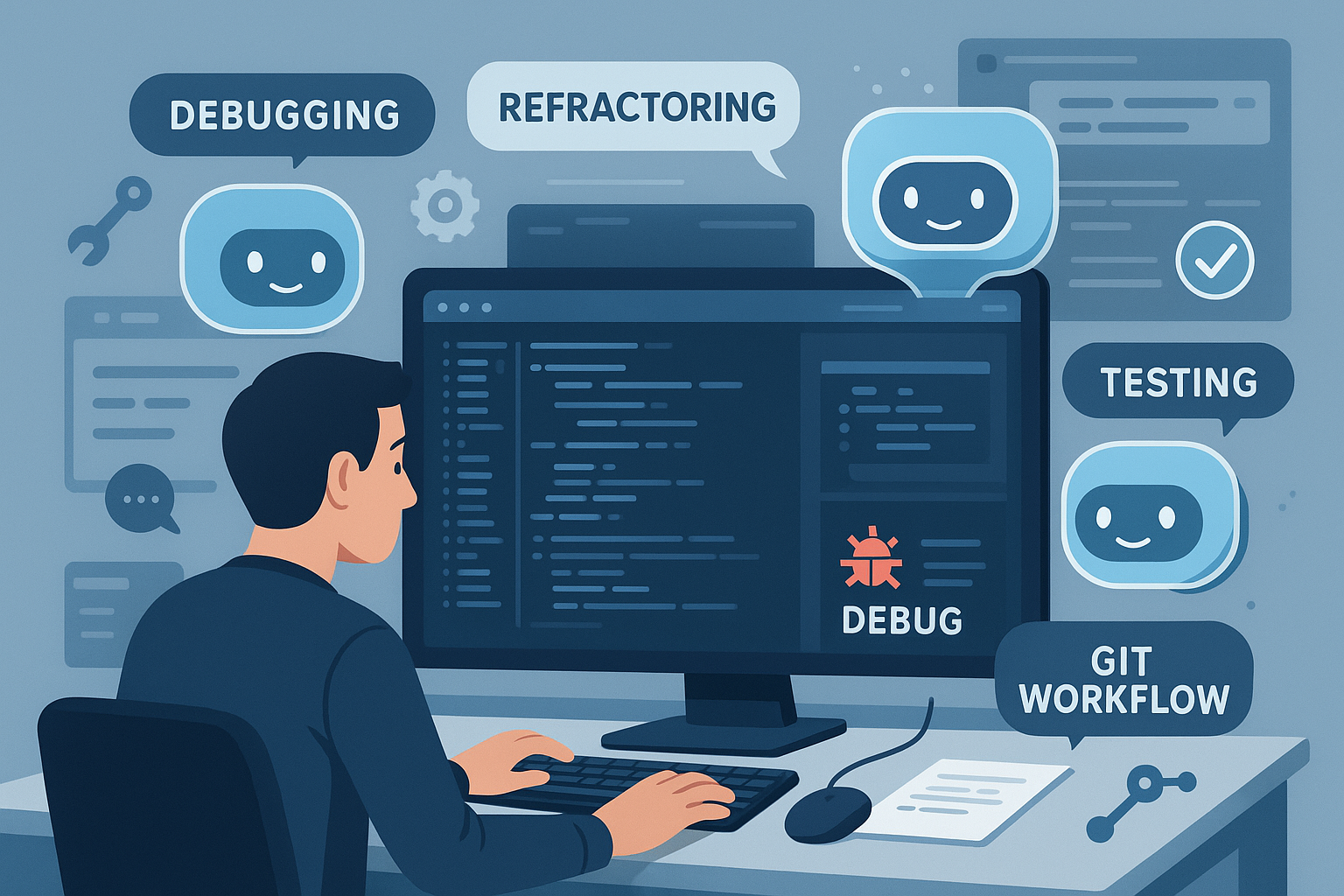 AI 에이전트가 디버깅, 리팩터링, 테스트, 깃 작업 자동화를 도와주는 협업 코딩 환경