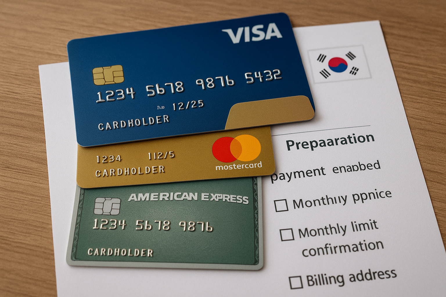 클라우드 AI 유료 구독 결제 준비를 위한 해외 결제 가능한 카드와 체크리스트 이미지