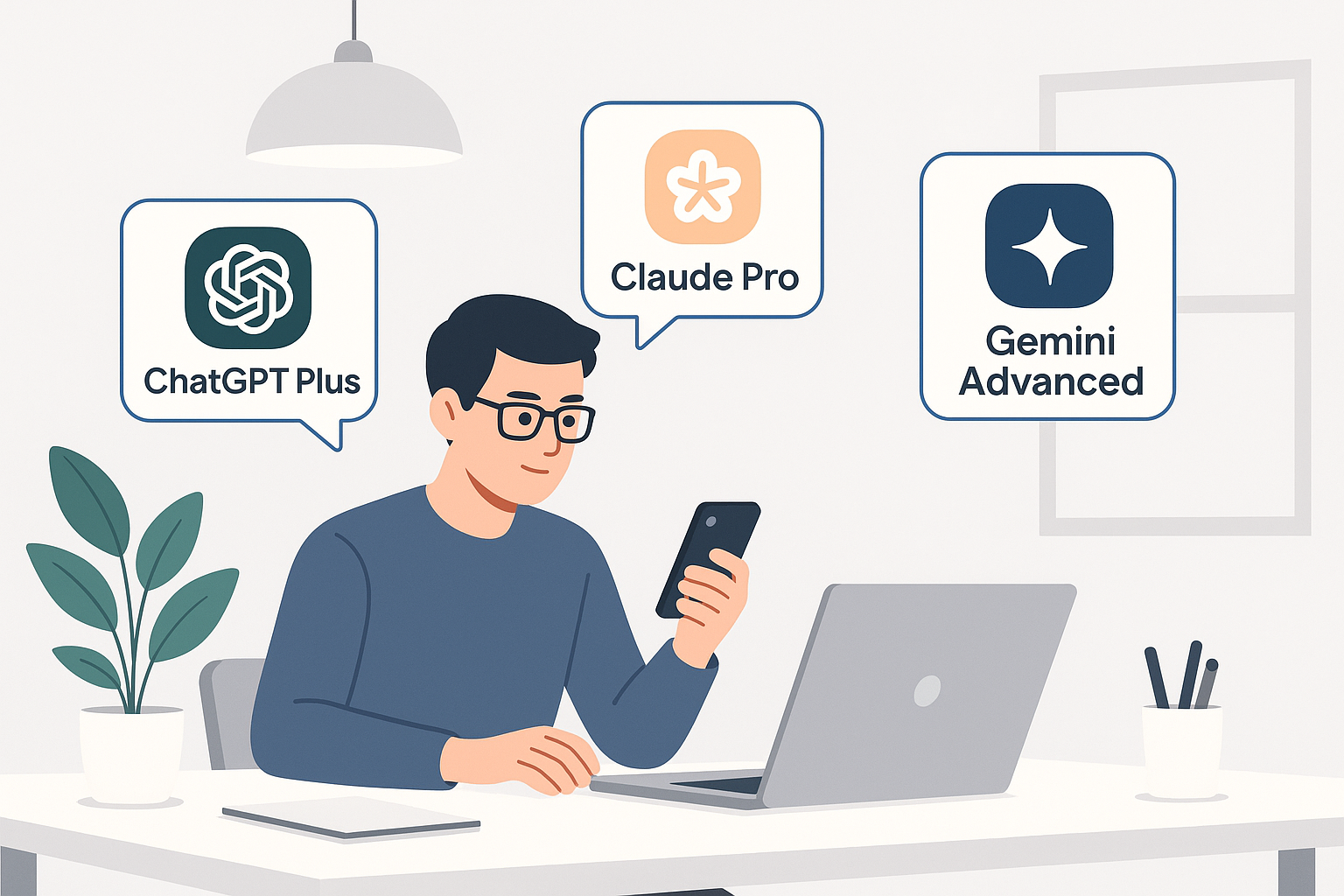 프리랜서가 AI 도구를 활용해 생산성을 높이는 모습의 이미지