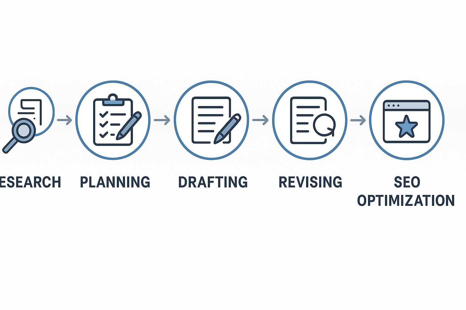 블로그 글쓰기와 보고서 작성에 최적화된 5단계 워크플로 시각화